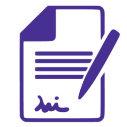 Signed document icon