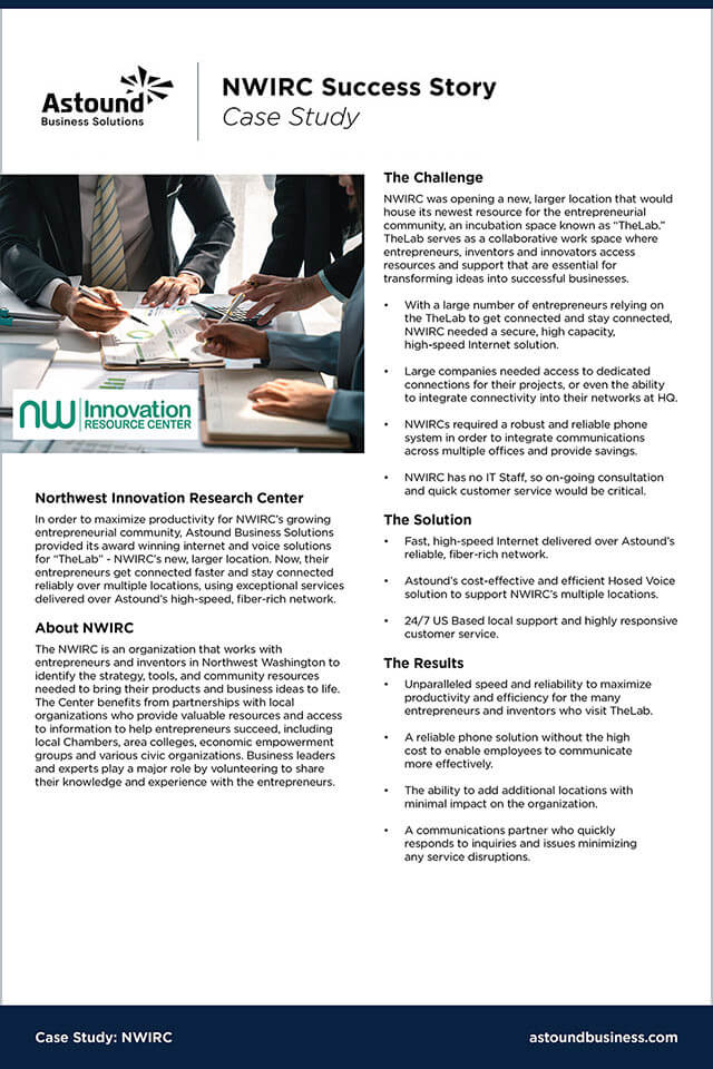 Case study image: Northwest Innovation Research Center (NWIRC)